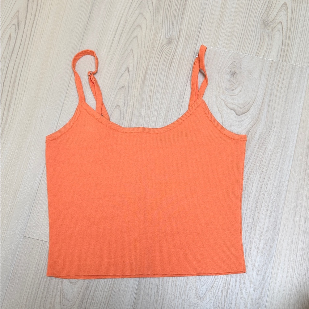 Orange Women's Cropped Tank Top